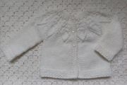Hand Knit Baby Cardigan: 3-6 Months