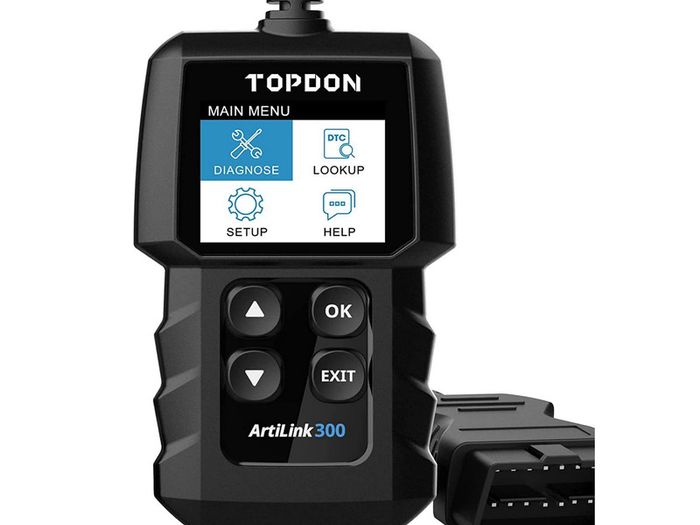 Topdon ArtiLink AL300 OBD2 Code Reader Full OBD2 Functions Read/Clear Codes to Turn off the Check Engine Light Check I/M Readiness Status for Smog Test Read VIN/Data Stream