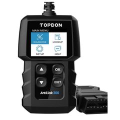 Topdon ArtiLink AL300 OBD2 Code Reader Full OBD2 Functions Read/Clear Codes to Turn off the Check Engine Light Check I/M Readiness Status for Smog Test Read VIN/Data Stream