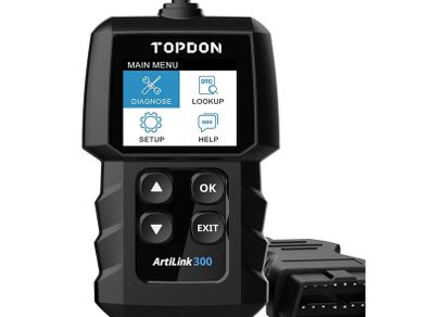 Topdon ArtiLink AL300 OBD2 Code Reader Full OBD2 Functions Read/Clear Codes to Turn off the Check Engine Light Check I/M Readiness Status for Smog Test Read VIN/Data Stream
