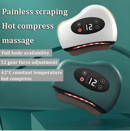 Brand New 3-in-1 Heated Vibration Massage Tool Gua Sha Fascia Cordless Portable