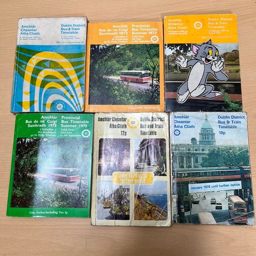 Dublin Bus \ Provincial Timetables with Maps - all different 1972-1978