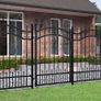 Fence Gate with Spear Top Black 103x125 cm Image 2