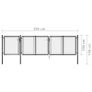 Garden Gate Steel 100x395 cm Anthracite Image 5