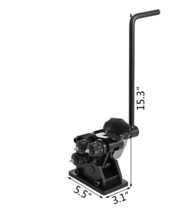 BRAND NEW Manual Metal Pipe Ring Bender 13-1/2Inch Gear Driven Handheld Adjustment Flat Round Steel Roller Tool for Bending Angle