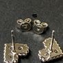 Moissanite diamond Heart Earrings Image 2