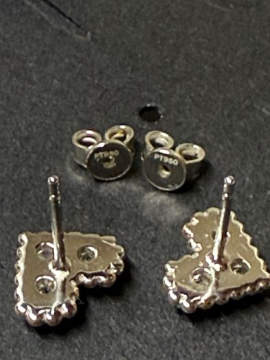 Moissanite diamond Heart Earrings