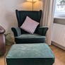 High backed winged armchair Image 3