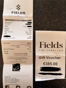 Fields Jewellery Gift Voucher for e135