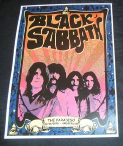 Black Sabbath-The Paradiso,Amsterdam vintage concert poster