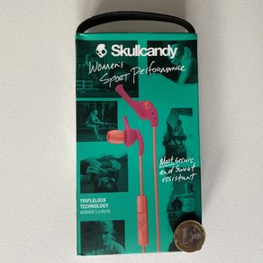 Skullcandy - Sweat Resistant In-Ear Sport Earbuds with Accessories | Pink/ Orange