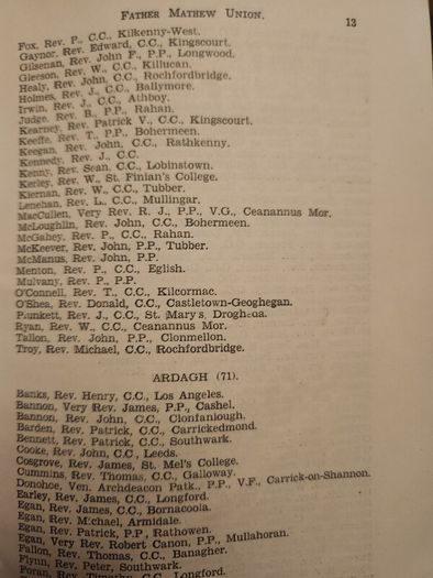 Thirty- Eight Annual Report 1938-1939 Of The Father Mathew Union. Paperback In Good Condition.