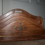 Vintage Letter Holder Handmade Wooden Paper Rack with Moorish Brass Inlays Office Desk Organiser 12" x 4" H-7" Image 2