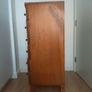 beautiful vintage solid wooden tall boy chest of drawers Image 7