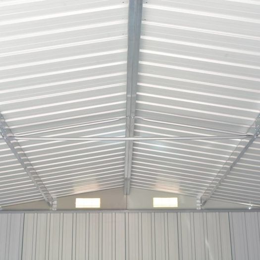 Garden Shed Grey 257 x 990x181 cm Galvanised steel