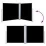 Retractable Side Awning Black 120x600 cm Image 2