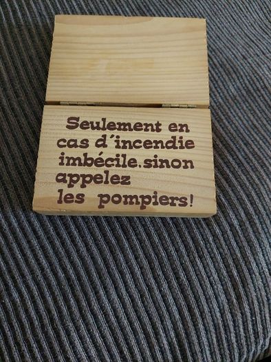 Wooden French humorous piece