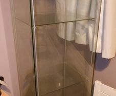 glass shelving unit