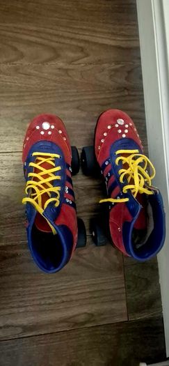 retro 4 wheel skates& bag