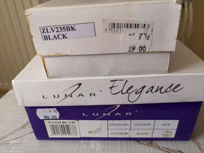 Lunar dressy black court shoes with matching bag, BNIB
