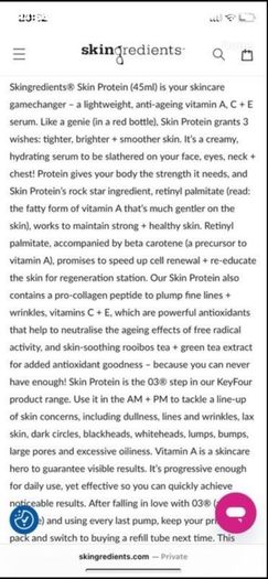 New SKINGREDIENTS  of 02 Skin Veg and 03 Skin Protein Refills