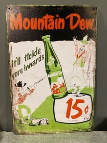Mountain Dew Tin Metal sign
