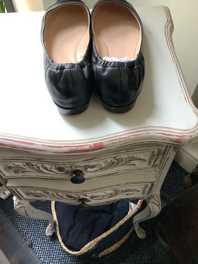 Bally leather ballet pumps, as new, UK 6