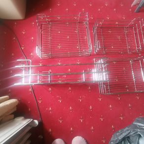 4 heavy stainless steel shelving boxes