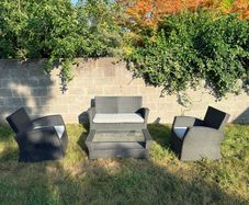 Royal Patio Rattan Garden Furniture Set | 4 Piece | Grey