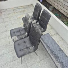 Dining chairs and bench
