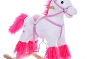 Rocking Horse or Unicorn  Sound Effects with Saddle Bridle Stirrups Rocking Animal Plush Swing Seesaw Horse