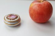 Limoges small "P.Pastaud" porcelain trinket box with gilt bands