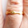 Vintage Sterling Silver 925 - 18KT Gold Plated Laura CZ Ring 2,67g size S Image 2