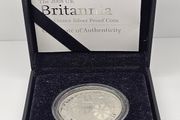 United Kingdom 2008 Silver Proof 1oz Britannia 2 Pounds One Ounce Fine Silver in Original Holder with COA
