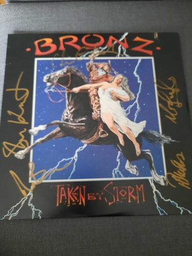 BRONZ: Taken by Storm -LP - US Pressing 1984 (Fully Autographed)
