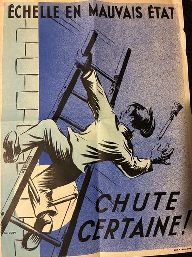 Original 1964 SNCF French Railway Safety Poster 40cm x 30cm