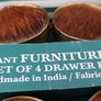 Drawer pulls/knobs set of 4 with real cow hair NEW! Image 3