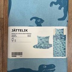 BNWT IKEA single dino duvet set