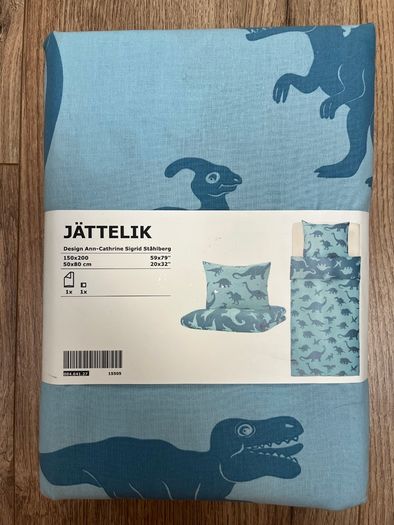 BNWT IKEA single dino duvet set