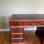 Mahogany Executive Pedestal Desk with Leather Top Image 3