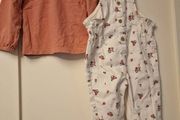 Baby girl M&amp;S Dungarees set 18-24m