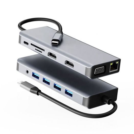 4k 12 in 1 USB-C Hub Docking Station PD Charging Data Transfer