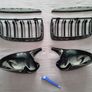 BMW E90 / E91 Pre-Lci Kidney Grilles & Mirror Covers Set Brand New Image 8