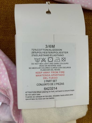Dunnes stores baby girl dress and tights set 3-6m