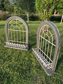 Pair of Decorative Garden Window Planters / Wall Features