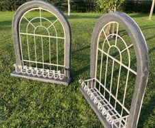 Pair of Decorative Garden Window Planters / Wall Features