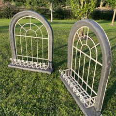 Pair of Decorative Garden Window Planters / Wall Features