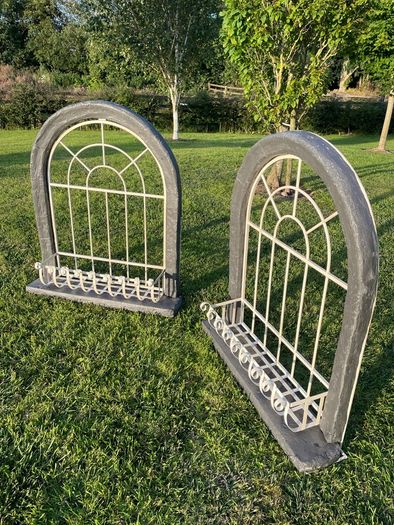 Pair of Decorative Garden Window Planters / Wall Features