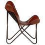 Butterfly Chairs 2 pcs Brown Kids Size Real Leather Image 5