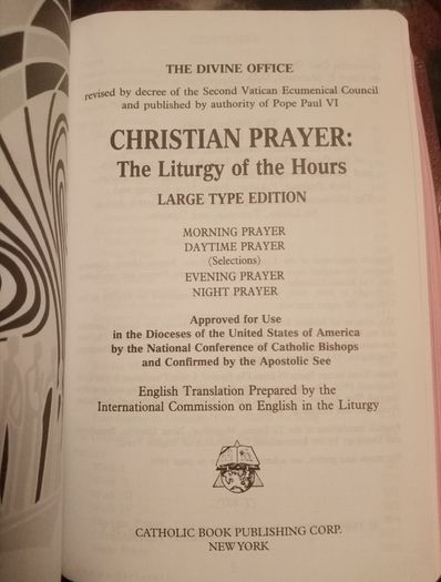 Liturgy of the Hours Large Type Edition 1985